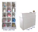 Ver imagem 2 de Expositor Colméia Bia 15 Nichos + Balcão Recepção Magia =2Pç - Branco