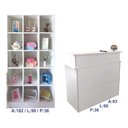 Ver imagem 2 de Expositor Colméia Bia 15 Nichos + Balcão Recepção Magia =2Pç - Branco