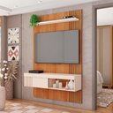 Ver imagem 6 de Conjunto Sala de Estar Painel Moon 45" 120cm MDF-MDP Off White Caemmun Móveis