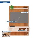 Ver mais imagens de Conjunto Sala de Estar Painel Moon 45" 120cm MDF-MDP Off White Caemmun Móveis