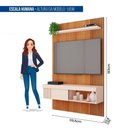 Ver imagem 2 de Conjunto Sala de Estar Painel Moon 45" 120cm MDF-MDP Off White Caemmun Móveis