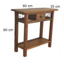 Ver imagem 1 de Mesa Aparador Madeira Demolição Rústico com Gaveta e Prateleira