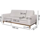 Ver imagem 4 de Sofa 3 Lugares 180 cm Crons Linho Bege Vazzano