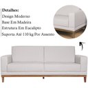 Ver imagem 3 de Sofa 3 Lugares 180 cm Crons Linho Bege Vazzano