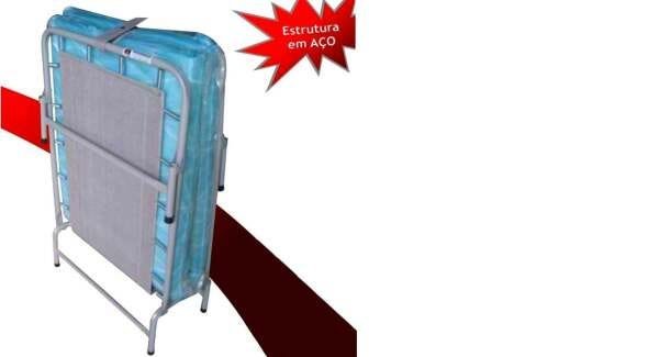 Cama Dobrável De Campanha Grande Em Aço Com Molas E Colchonete H-137 Hashigo - 3