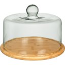 Ver imagem 1 de Prato Bolo Boleira Redondo Home&co Tampa Vidro Bambu 19x29x29cm
