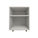 Ver imagem 3 de Mesa Cabeceira Nicho Quarto 39x50x37 Branco Pés Amadeirados