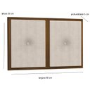 Ver imagem 2 de Painel Cabeceira Box Solteiro 0,90 Madeira Suede Bege - Comprar Moveis em Casa