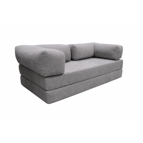 Sofá Cama 1,80 M Tecido Boucle Cinza Flex Inbox