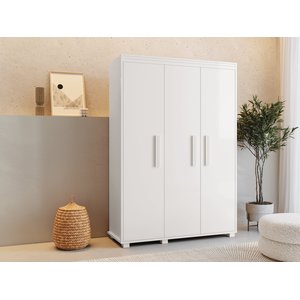 Guarda Roupa Belize Solteiro Jasper 3 Portas 100% Mdf:branco