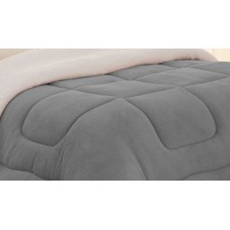 Coberdrom Queen Sherpa C/ Soft Cinza - 3