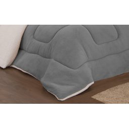 Coberdrom Queen Sherpa C/ Soft Cinza - 4