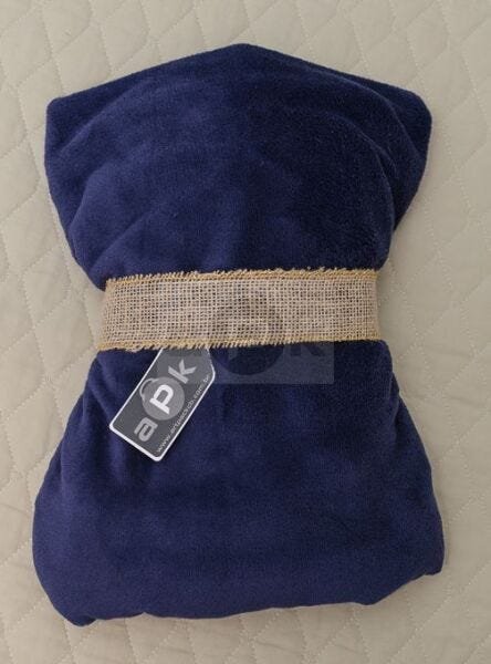 Manta Cobertor Microfibra Pé Quente Adulto Azul Royal