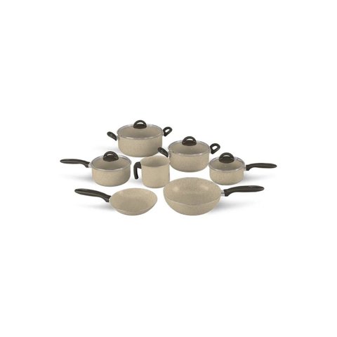 Jogo de Panelas Antiaderente Suprema  Ceramic Life  7 Peças Vanilla -  Brinox