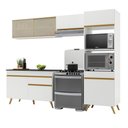Ver imagem 3 de Cozinha Compacta 4 Pç com Armário e Balcão Mp3692 Veneza Gw Multimóveis Branca