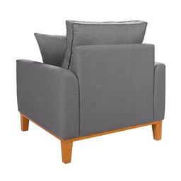 Poltrona Luxo Beny Decorativa Sala Recepção Living Linho - 5