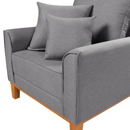 Poltrona Luxo Beny Decorativa Sala Recepção Living Linho - 4