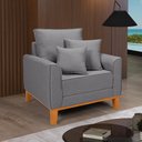 Ver imagem 1 de Poltrona Luxo Beny Decorativa Sala Recepção Living Linho