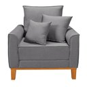 Ver imagem 3 de Poltrona Luxo Beny Decorativa Sala Recepção Living Linho