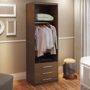 Ver imagem 2 de Guarda-Roupa de 2 Portas 1303 Ilan Noce Málaga