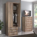 Ver imagem 1 de Guarda-Roupa de 2 Portas 1303 Ilan Castanho