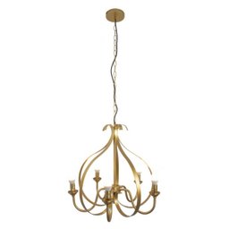 Luminária Pendente Clássico 48x48 cm Dourado 5xe14 - 1