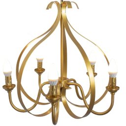 Luminária Pendente Clássico 48x48 cm Dourado 5xe14 - 4