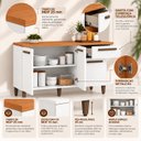 Ver imagem 5 de Balcão de Cozinha 3 Portas 1 Gaveta com Prateleira Imperial Espresso Móveis