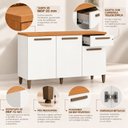 Ver imagem 6 de Balcão de Cozinha 3 Portas 1 Gaveta com Prateleira Imperial Espresso Móveis