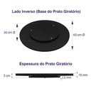 Ver imagem 6 de Centro de Mesa Prato Giratório Tábua 60cm Preto