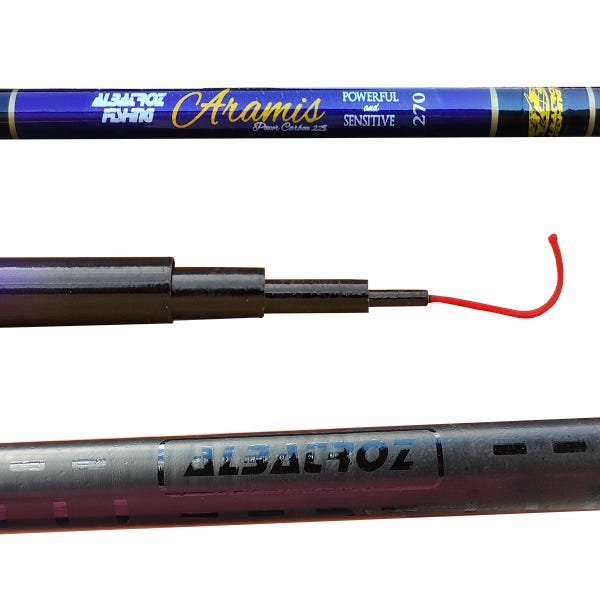 Vara Aramis Telescópica Lisa Retrátil 2,70m 22% Carbono - 6