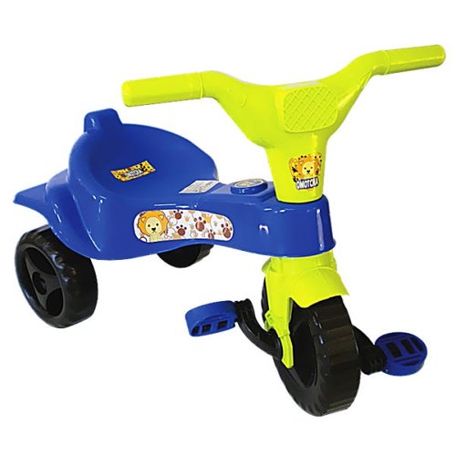 Motoca Triciclo Velotrol Infantil Com Empurrador Menino Azul