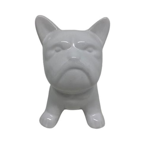 Bulldog inglês cerâmica Branco