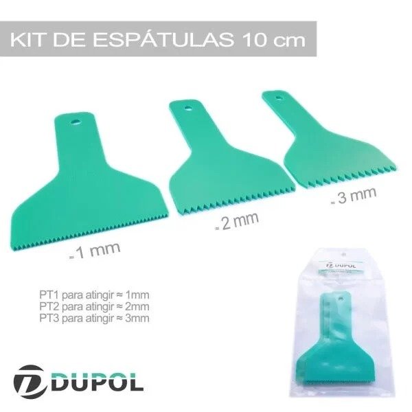 Espátulas Porcelanato Liquido - Mesa Resinada - Epóxi Kit Dupol - 3