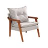 Poltronas Decorativa Munique Evidence Linho Bege - 1
