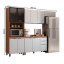 Ver imagem 5 de Cozinha Completa Torino 11 Portas 2 Gavetas Amêndola Touch/nude Prime Tx - Pnr Móveis