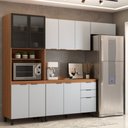 Ver imagem 2 de Cozinha Completa Torino 11 Portas 2 Gavetas Amêndola Touch/nude Prime Tx - Pnr Móveis