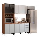 Ver imagem 3 de Cozinha Completa Torino 11 Portas 2 Gavetas Amêndola Touch/nude Prime Tx - Pnr Móveis