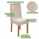 Ver imagem 7 de Conjunto Mesa Aries Com Tampo 6 Cadeiras Rinzai Astrid Móveis Lopas