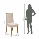 Ver imagem 3 de Conjunto Mesa Aries Com Tampo 6 Cadeiras Rinzai Astrid Móveis Lopas