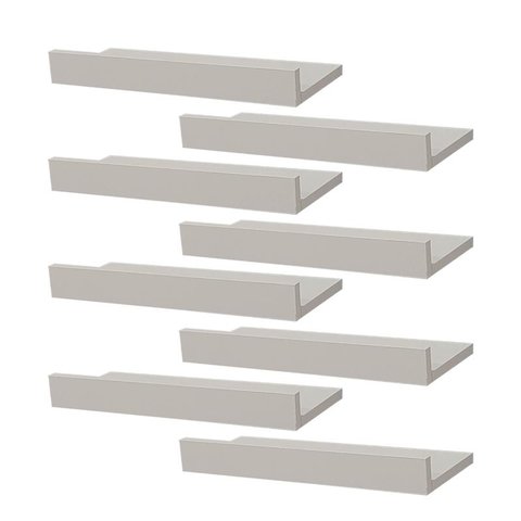 Kit 8 Prateleiras Porta Quadros 50 X 15cm Branca Suporte Invisível