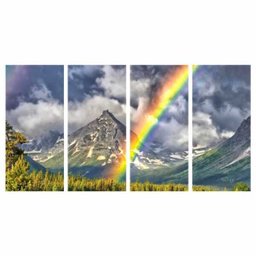 Quadro arco iris paisagem para decoraçao 130X65 - 1 Quadro arco iris paisagem para decoraçao 130X65 - 1