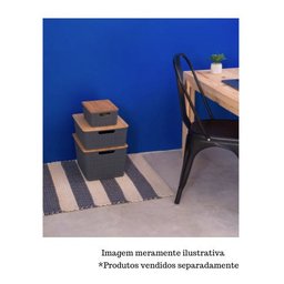 Caixa Organizadora com Tampa de Bambu - 12L - Cinza - Oikos - 6