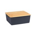 Ver imagem 1 de Caixa Organizadora com Tampa de Bambu - 12L - Cinza - Oikos