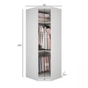 Ver imagem 3 de Modulado Completo de Canto Solteiro 5 Portas 6 Gavetas - Rizon-branco - Móveis Novo Horizonte