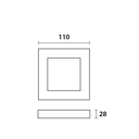 Ver imagem 2 de Painel de Led Quadrado Sobrepor 6w Bivolt Blumenau 3000k Quente