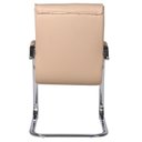 Ver imagem 5 de Kit com 8 Cadeiras Office Base Fixa em Aço Cromado e Couro Ecologico Austin Bege/Fendi