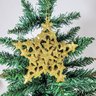 Estrela Dourada Para Árvore De Natal 13x12x2cm Penduricalho - 5