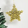 Estrela Dourada Para Árvore De Natal 13x12x2cm Penduricalho - 3