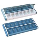 Ver imagem 4 de Estojo de Remedio Comprimido Pilula Capsula Organizador Semanal Divisoria Bolsa Mala Viagem Portatil